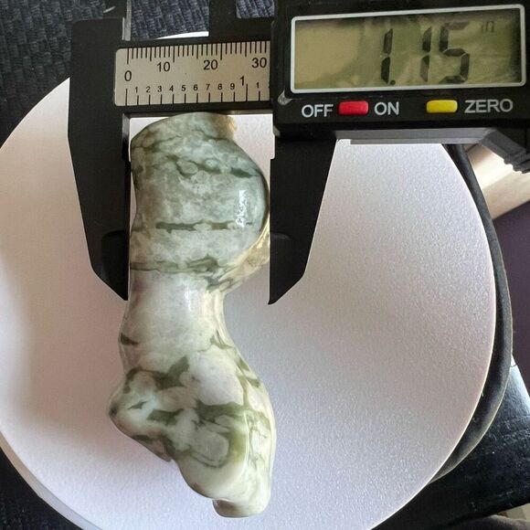 Moss Agate Crystal Female Body‎ Carving (#3) - Picture 8 of 14